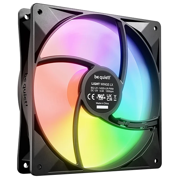 be quiet! Light Wings LX 140 mm PWM Triple Pack Black