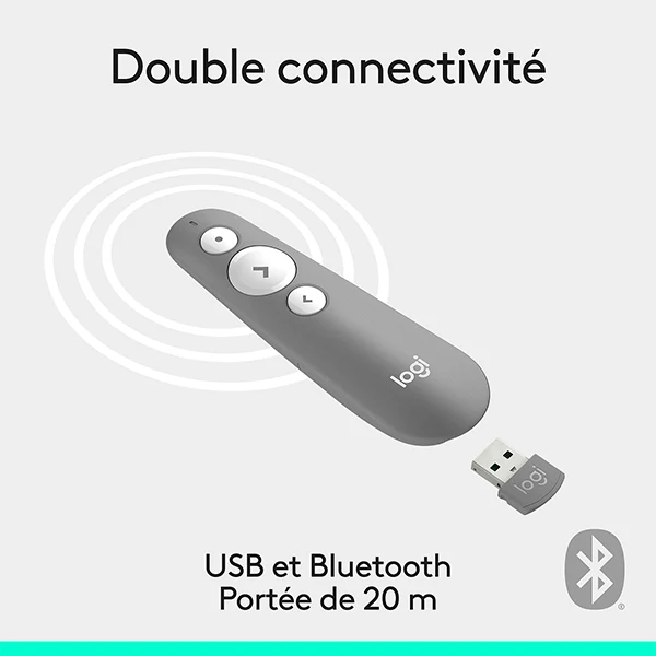 Logitech R500s Laser Presentation Remote Gris