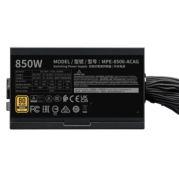 Cooler Master MWE Gold 850 V3 ATX 3.1 80PLUS GOLD 850W