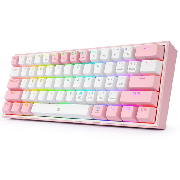 Redragon K616 Fizz Pro 60% Wireless RGB Red Switches (White/Pink)
