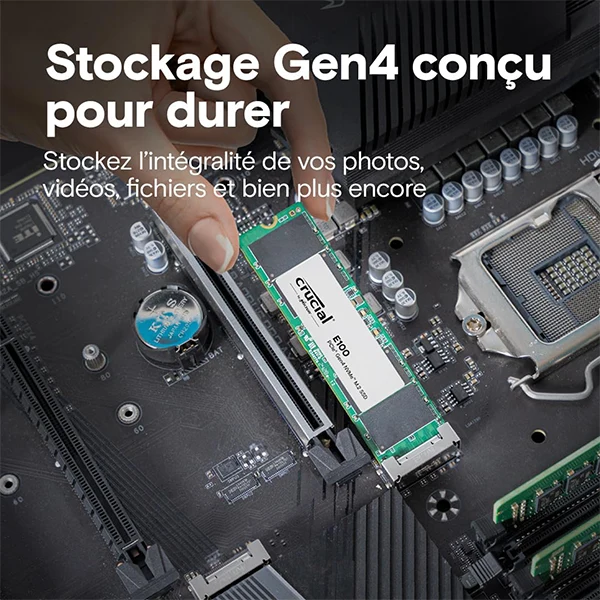 Crucial E100 1TB SSD M.2 PCIe Gen4x4 TRAY