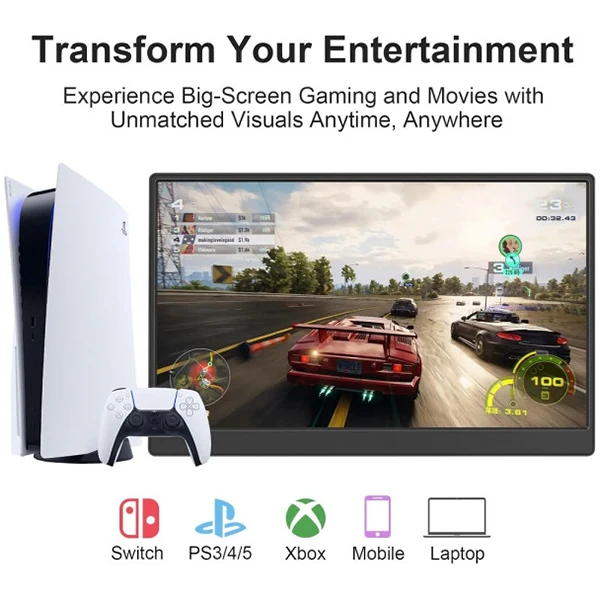 XTRMLAB F156P02 15.6" Moniteur portable