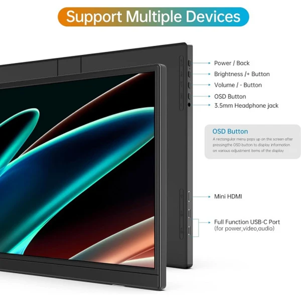 XTRMLAB M140F1 14" Moniteur portable